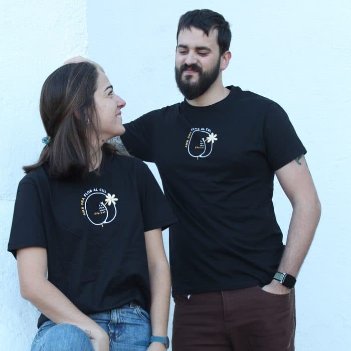 Samarreta Flor al Cul (negra Unisex)